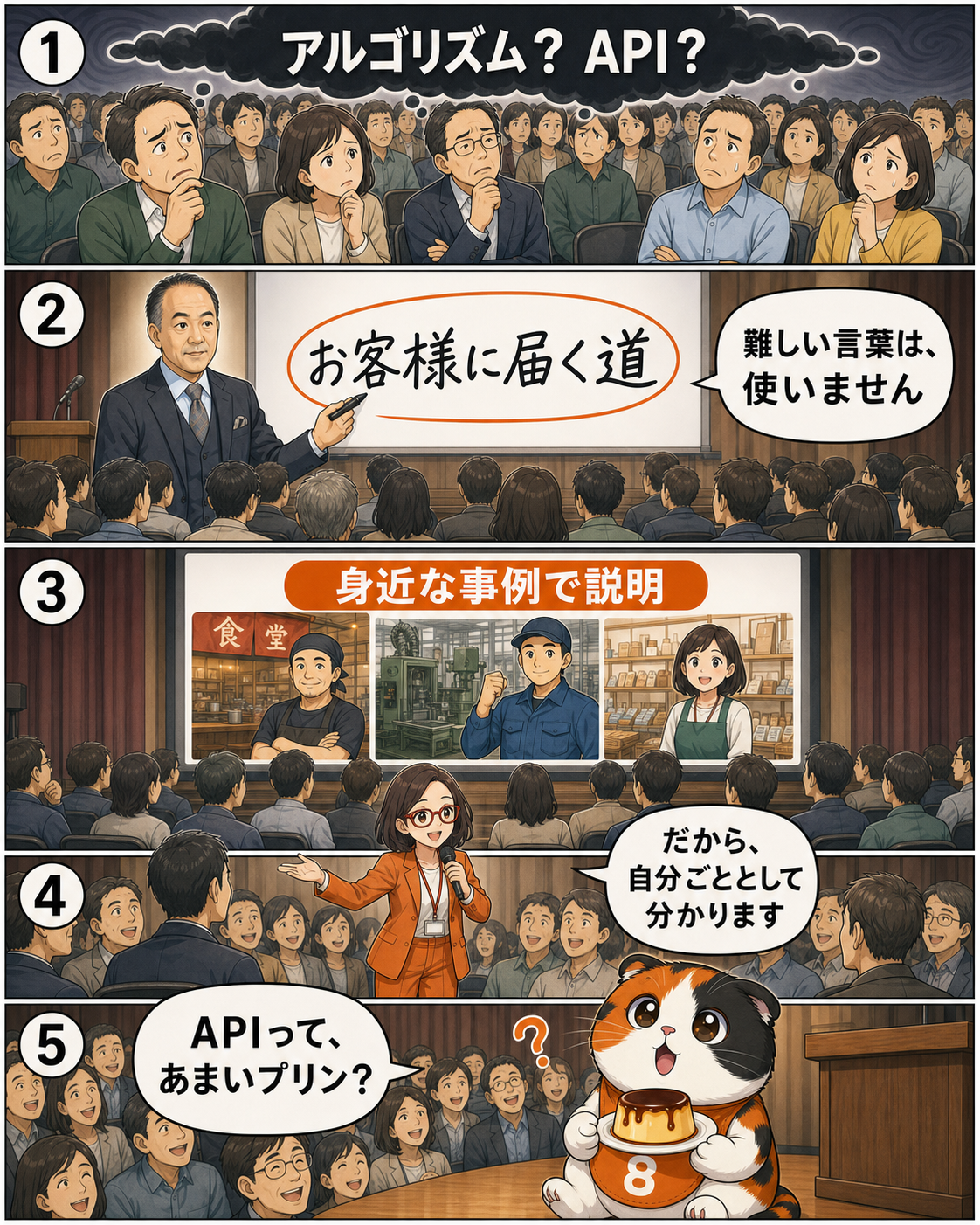 経営者が専門用語の少ないSNS・AIセミナーで理解を深める場面