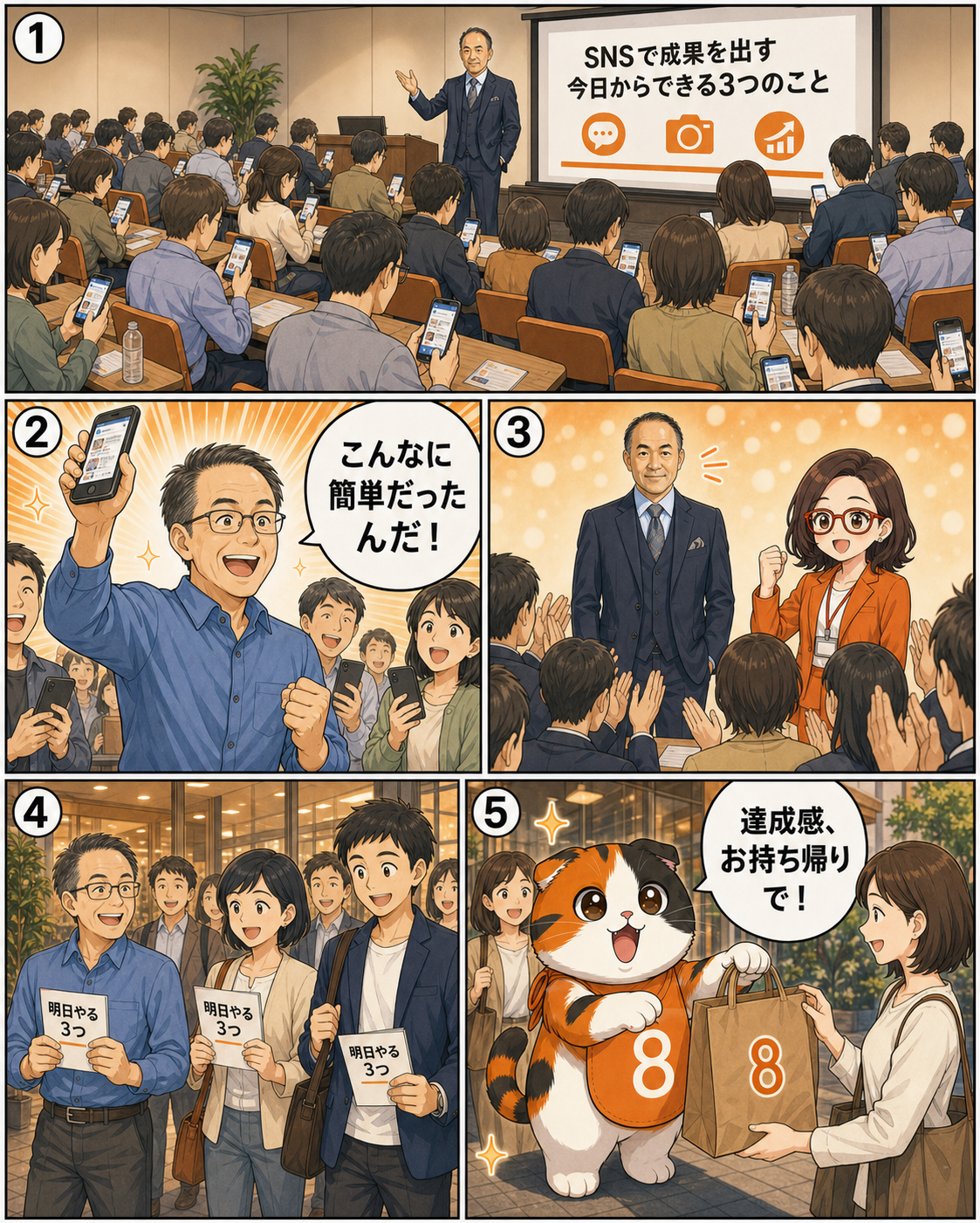 中小企業の課題に合わせてSNS・AI活用の優先順位を学ぶセミナー場面